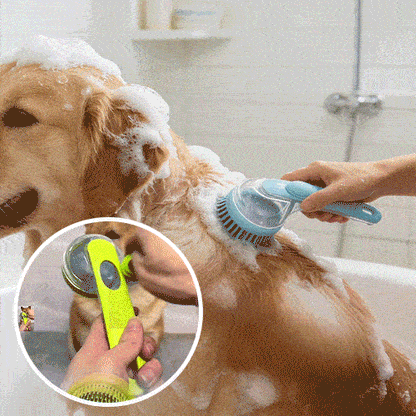 🥳2026 HOT SALE🥳💞50K+ SOLD!🛁🐾 50% OFF! All‑in‑One Bath Brush – Built‑in shampoo dispenser, 2‑sided bristles. Gentle scrubbing, easy clean. Stress‑free bath time for you & your pet! 💧✨