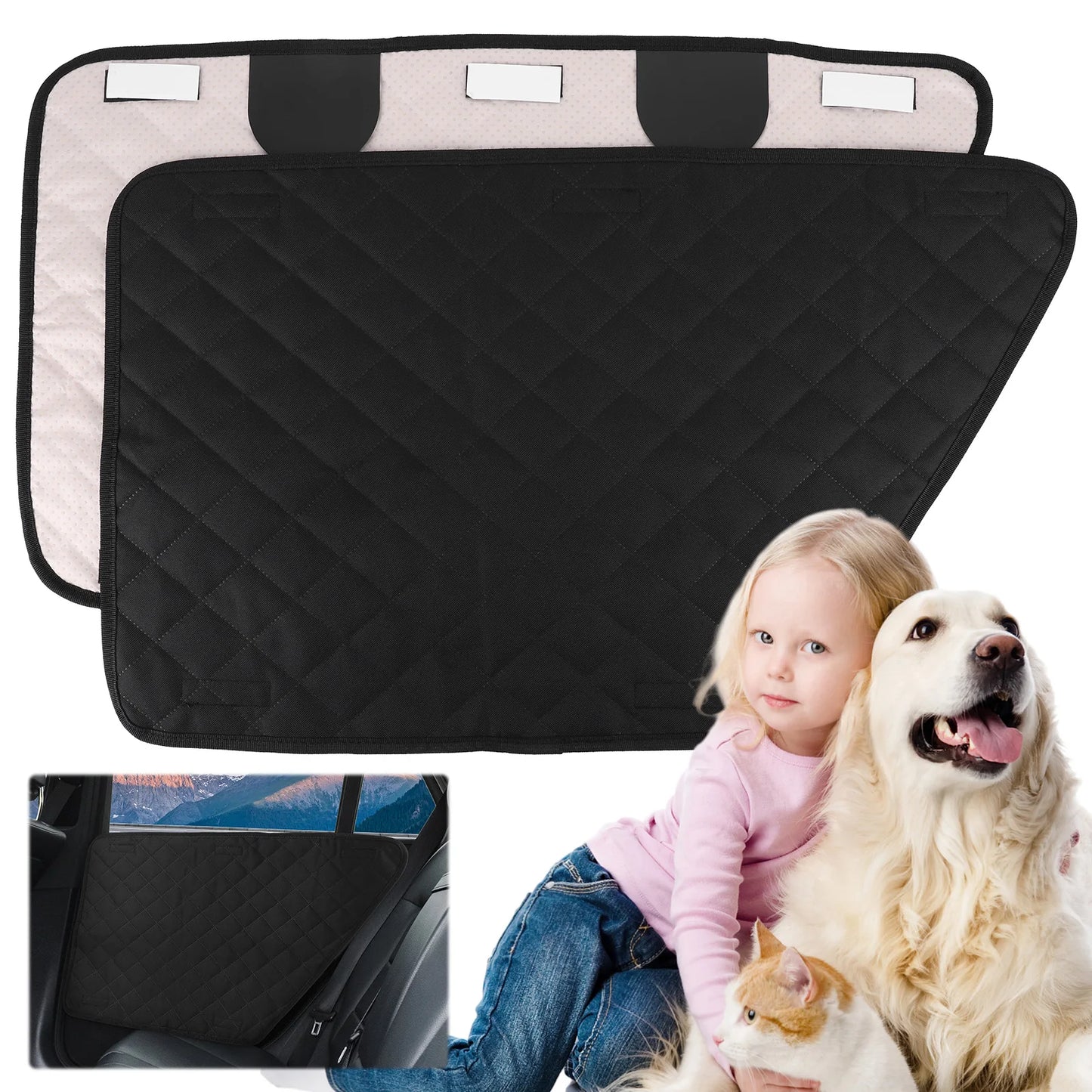 2-Pack Waterproof Car Door Protectors for Dogs