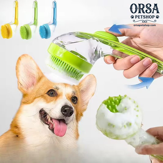 🥳2026 HOT SALE🥳💞50K+ SOLD!🛁🐾 50% OFF! All‑in‑One Bath Brush – Built‑in shampoo dispenser, 2‑sided bristles. Gentle scrubbing, easy clean. Stress‑free bath time for you & your pet! 💧✨